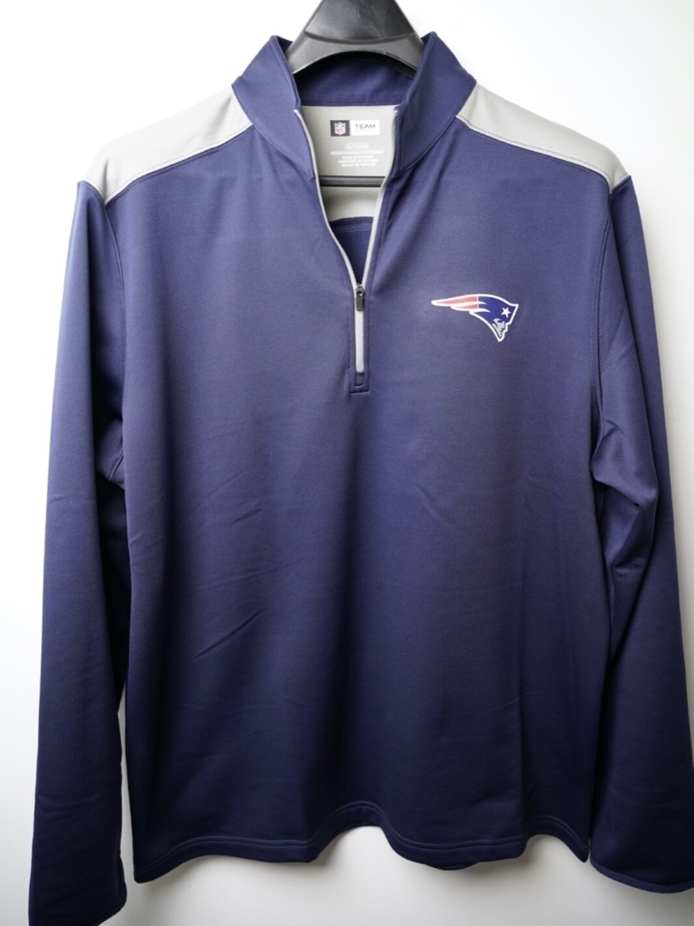 New England Patriots 1/2 Zip Jacket NFL Team Apparel Pullover Men's XL